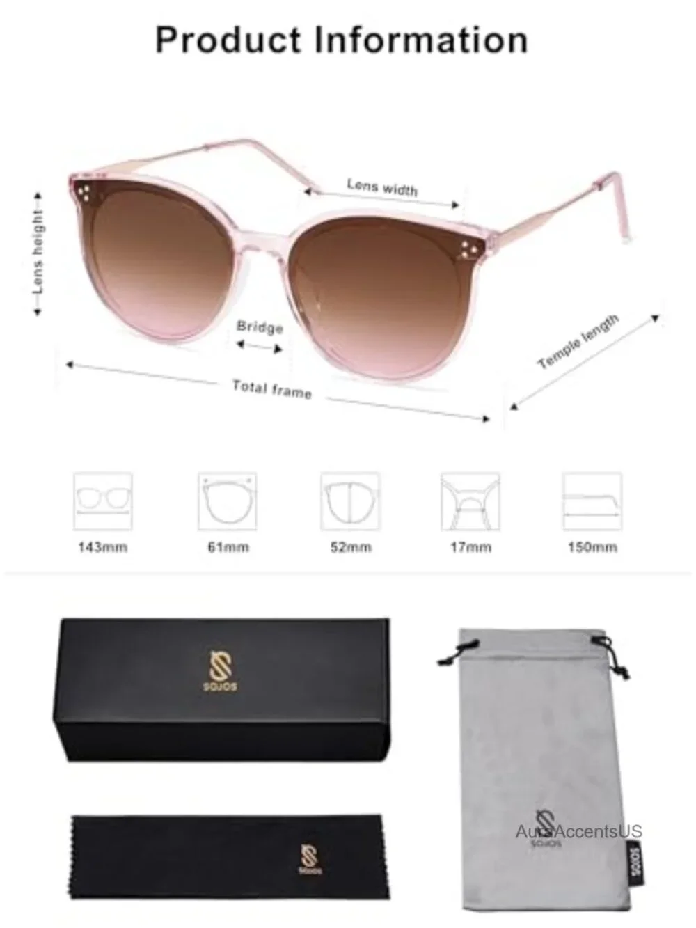 Round Sunglasses UV400 Polycarbonate Frames Large Retro Sunnies